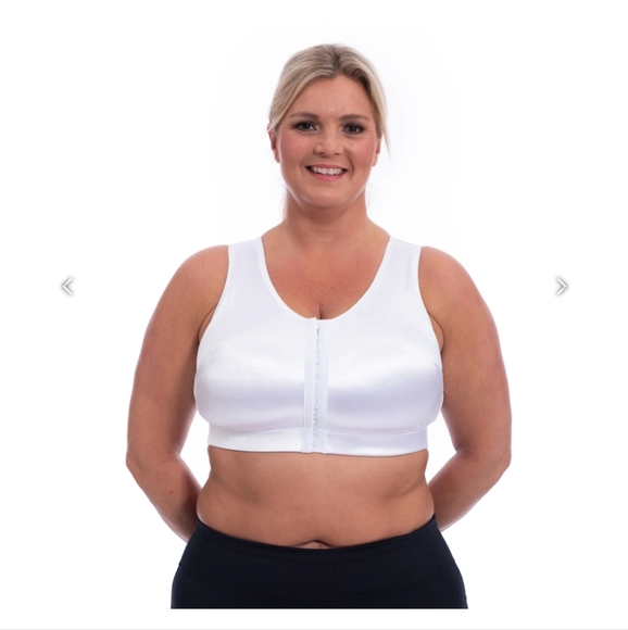 Enell Women's High Impact Sports Bra White Size 6 Minimizing Comfort Straps - Picture 2 of 10